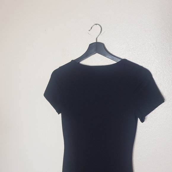 NWOT Halara Ribbed Short Sleeve Button Front Midi Dress - Picture 5 of 6